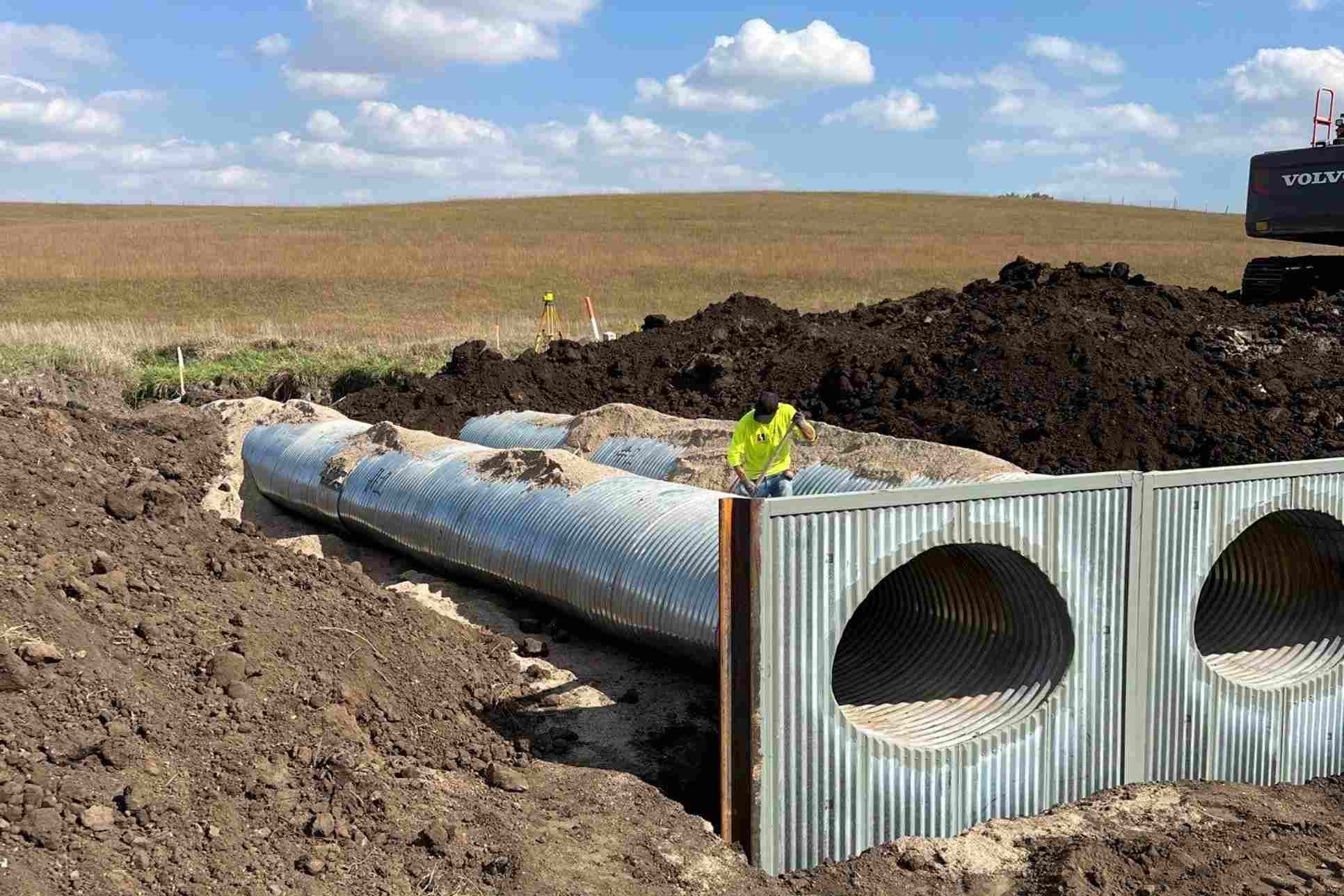 Excavation equipment at work in Lincoln, NE for Van Dorn Valley Construction