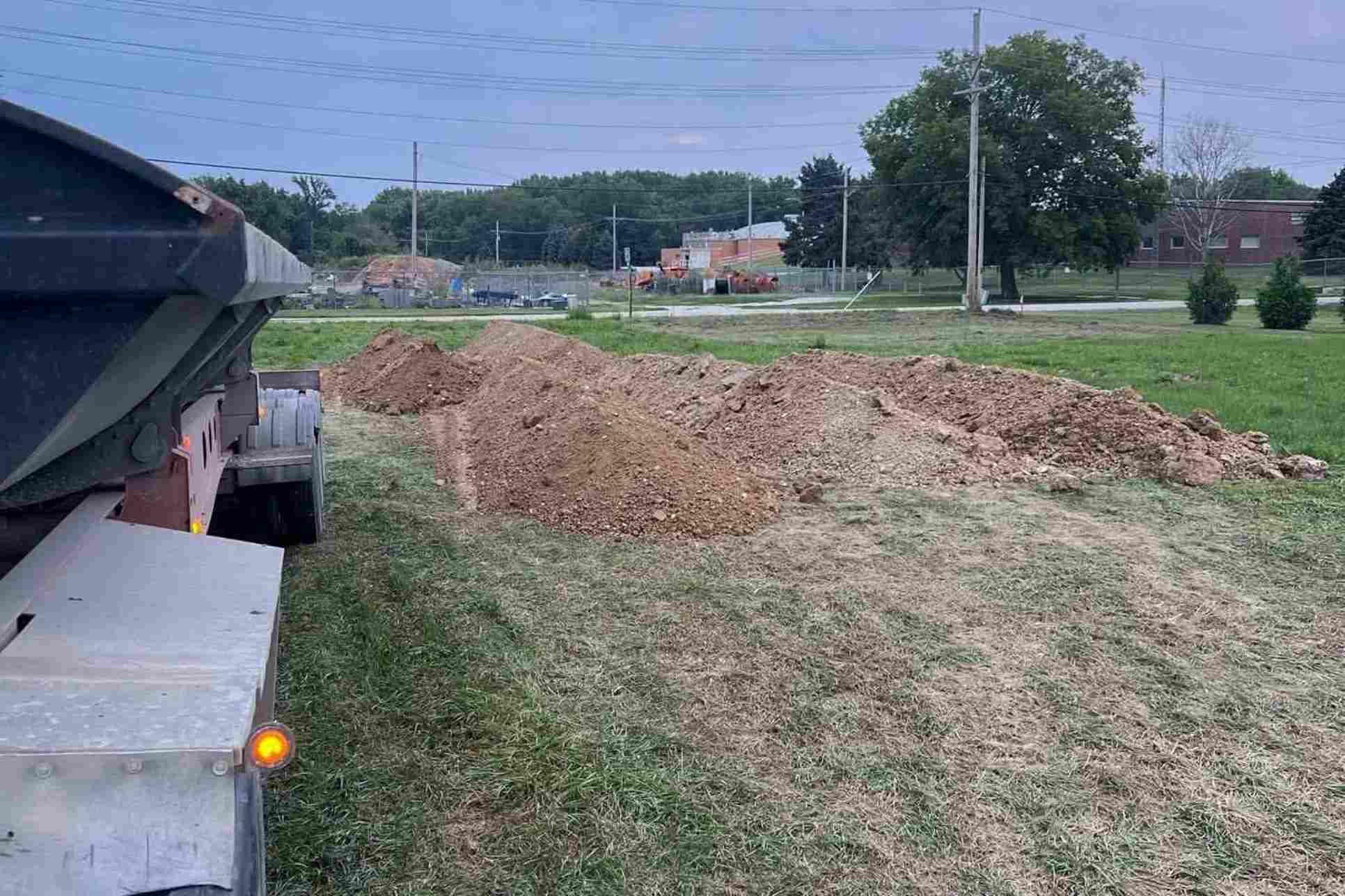 Excavation equipment at work in Lincoln, NE for Van Dorn Valley Construction